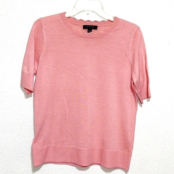 Ann Taylor Woman WOOL Short Sleeve Top Size M - Picture 1 of 14